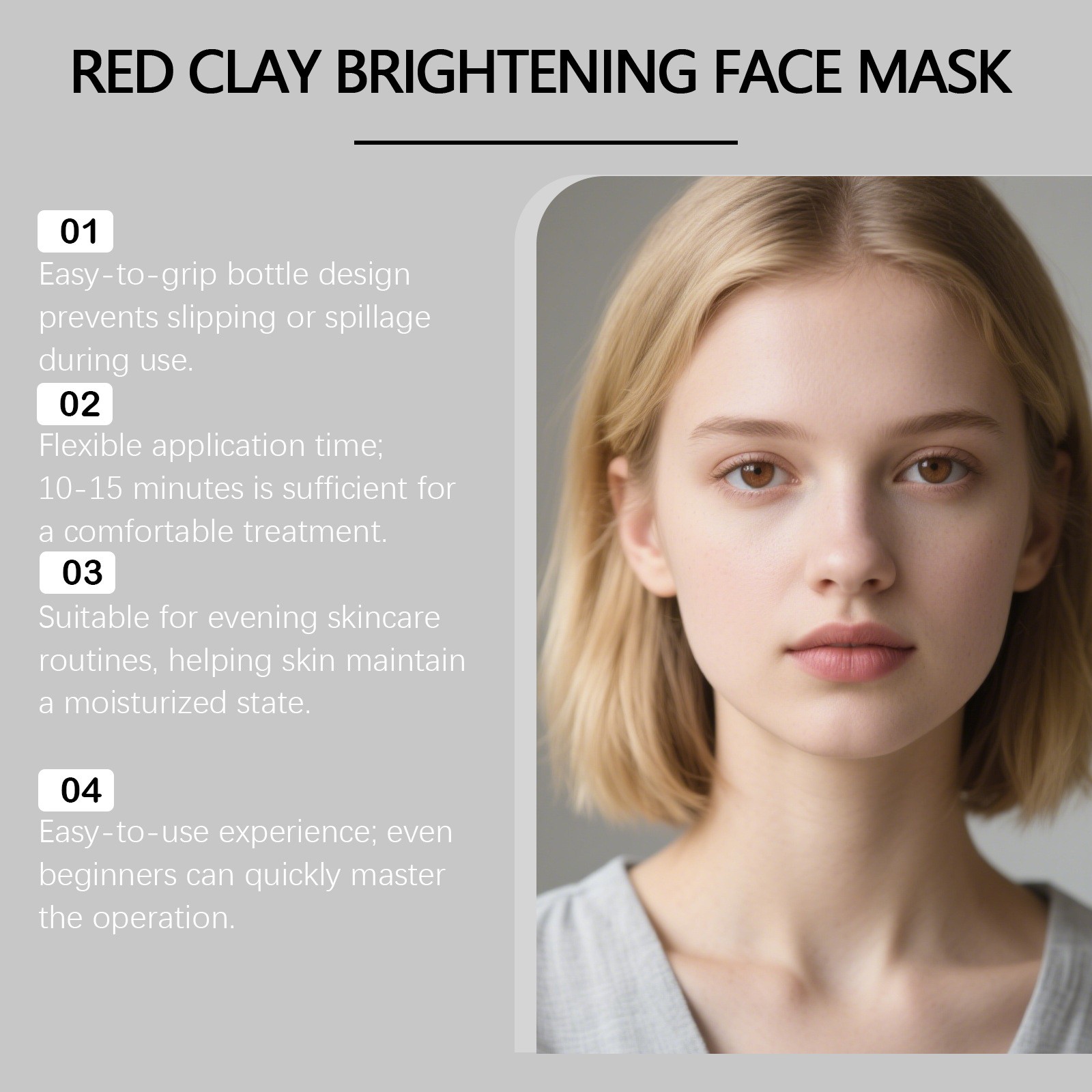 Viareline Red Clay Brightening Face Mask