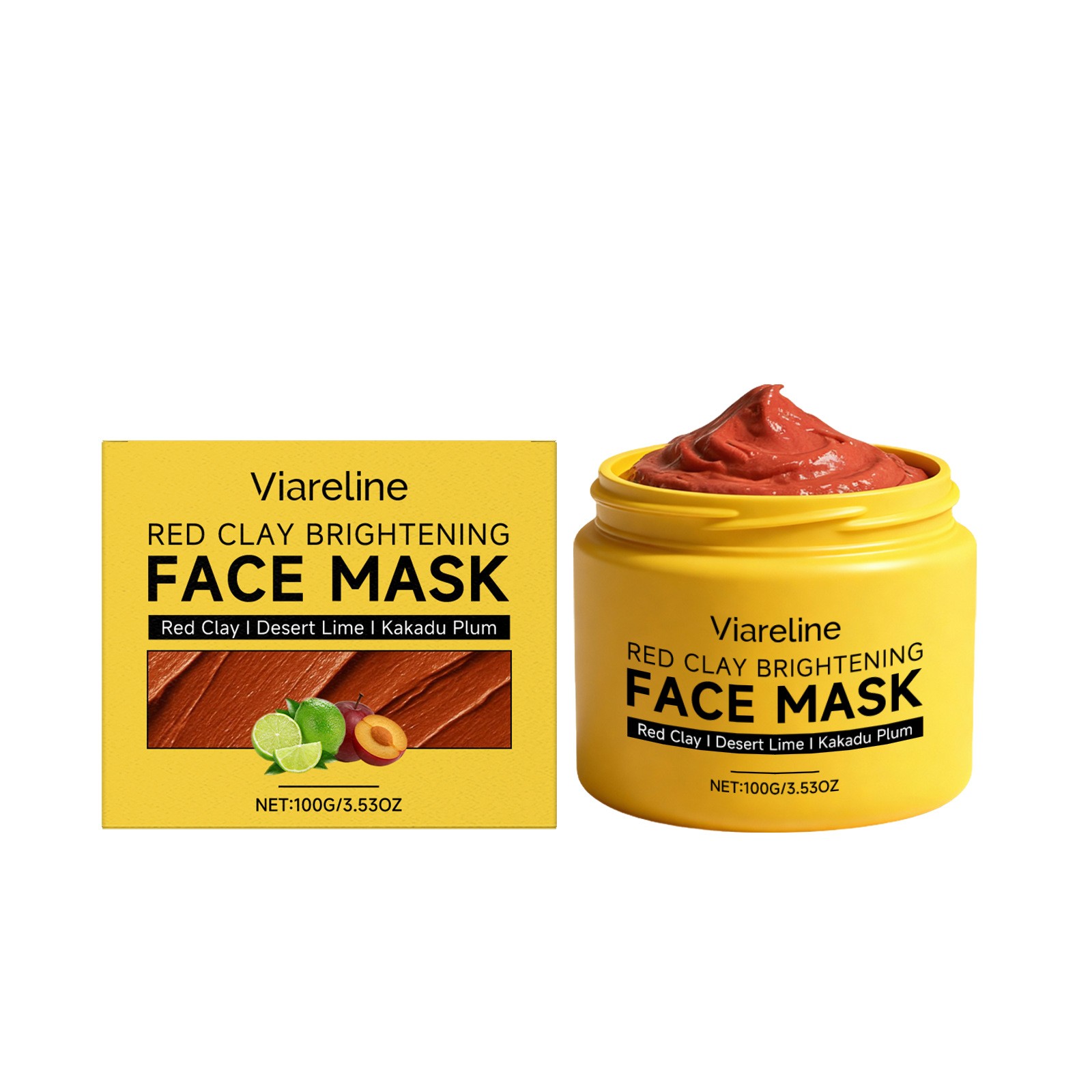 Viareline Red Clay Brightening Face Mask