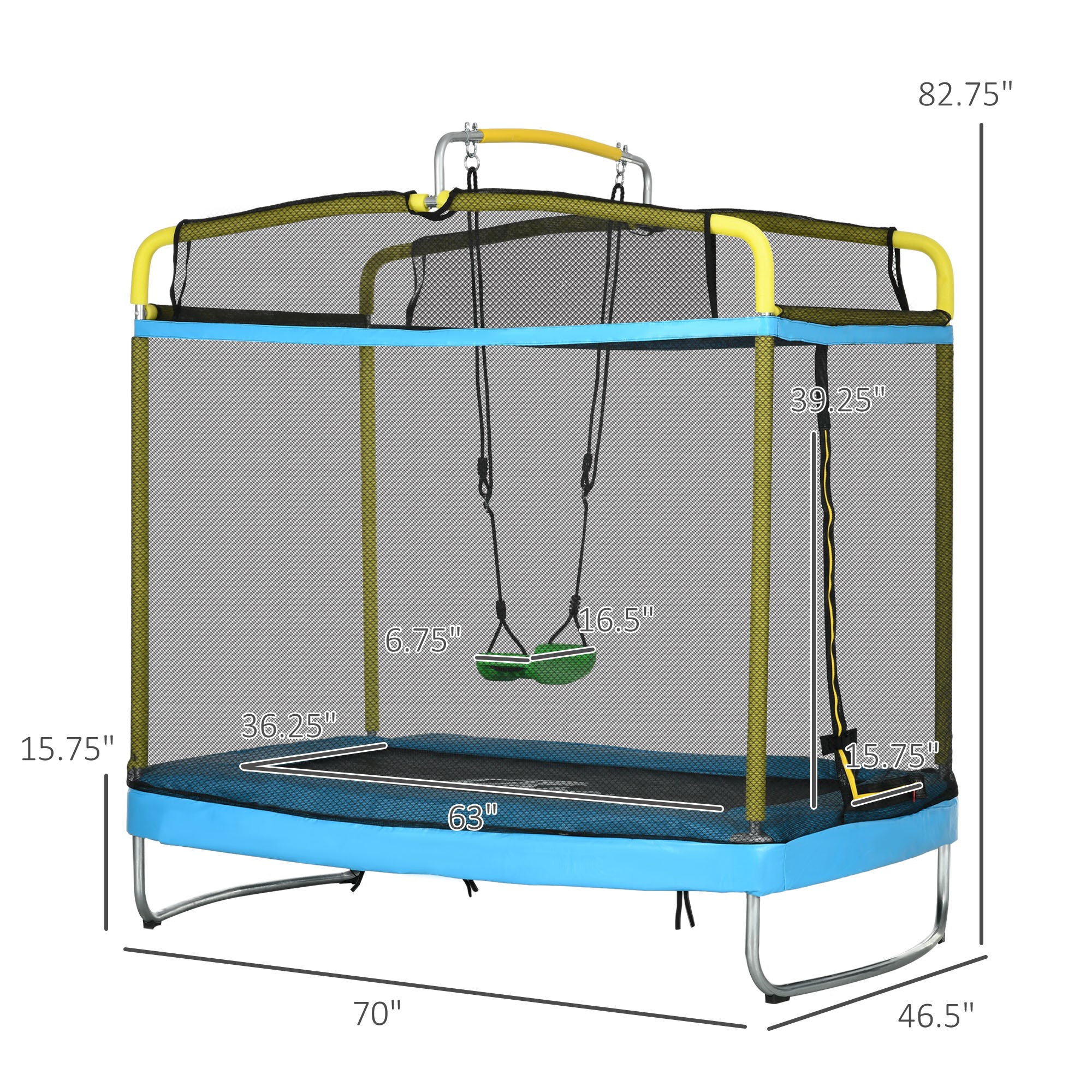 Rectangle Trampoline with Net