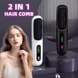Cordless Hair Straightener Brush Effortless Styling on the Go