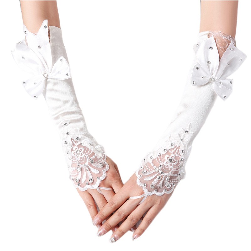 Flower Lace Wedding Gloves