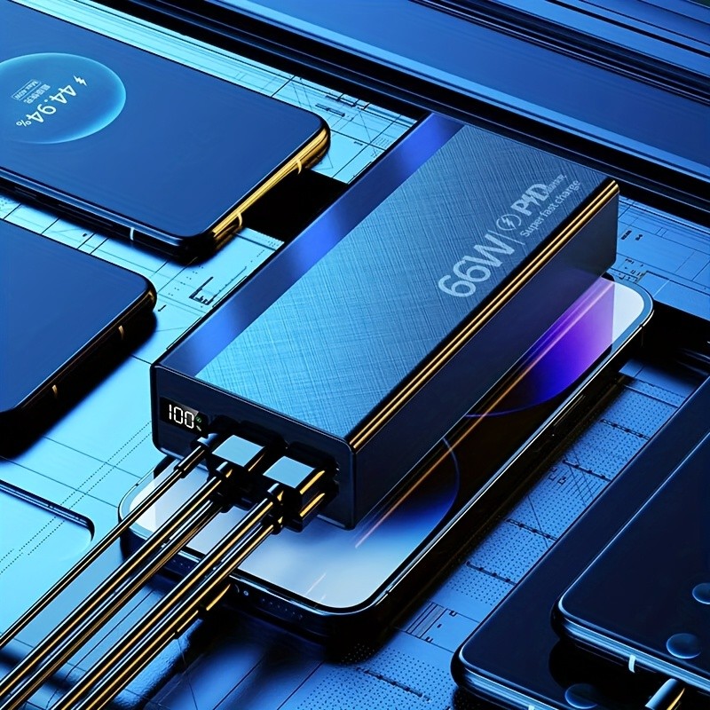 66W 20000mAh Power Bank Fast Charging Portable Charger External Battery for Your Devices