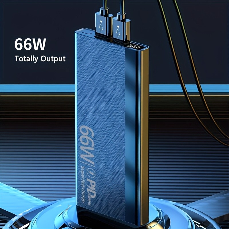 66W 20000mAh Power Bank Fast Charging Portable Charger External Battery for Your Devices