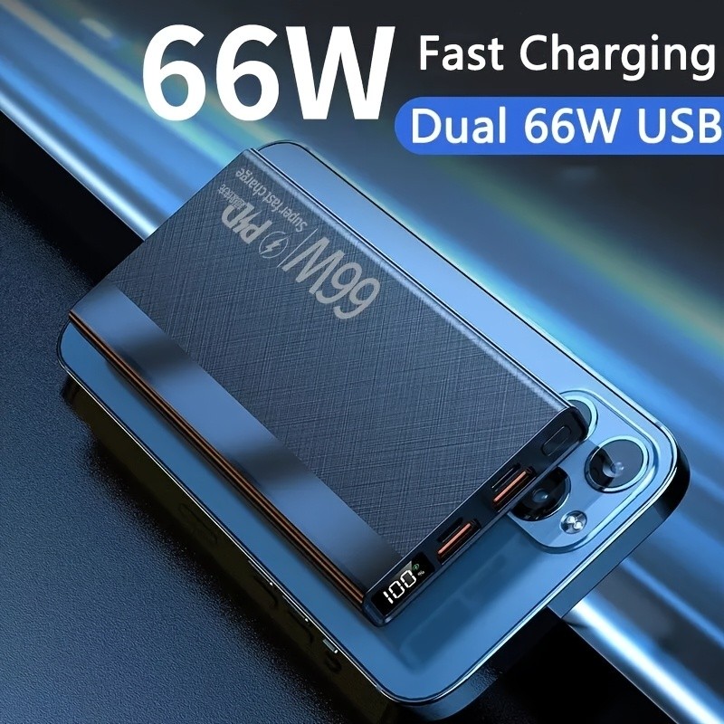 66W 20000mAh Power Bank Fast Charging Portable Charger External Battery for Your Devices
