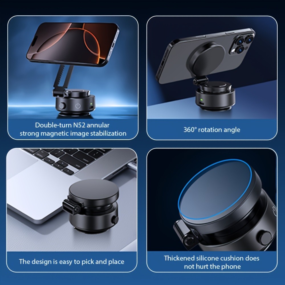 Upgraded Magnetic Suction Mobile Phone Holder for Car 360 Rotation, Retractable, Strong Suction and High Stability