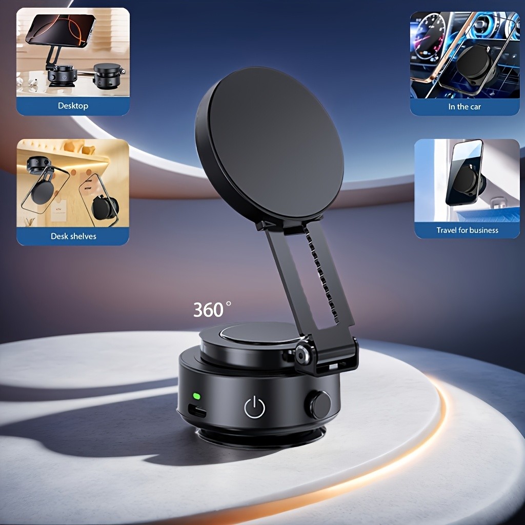 Upgraded Magnetic Suction Mobile Phone Holder for Car 360 Rotation, Retractable, Strong Suction and High Stability