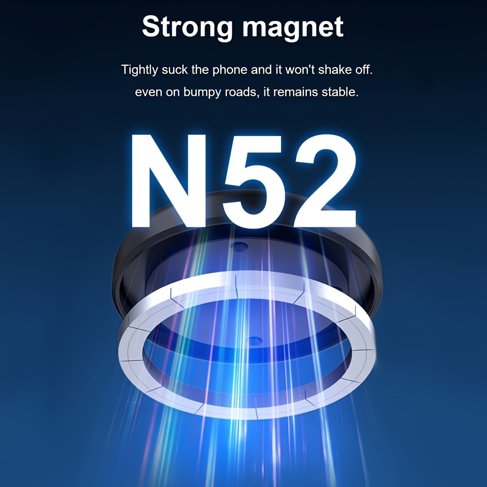 Upgraded Magnetic Suction Mobile Phone Holder for Car 360 Rotation, Retractable, Strong Suction and High Stability