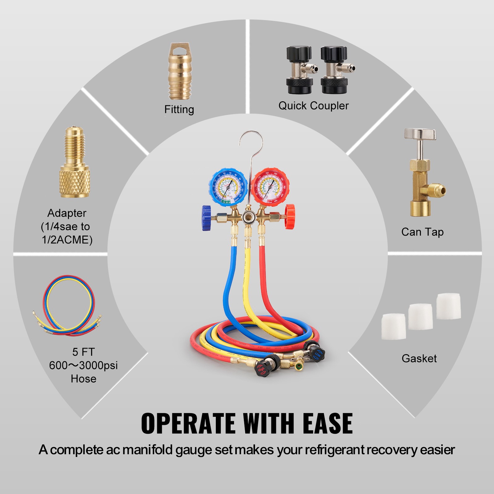 AC Manifold Gauge Set