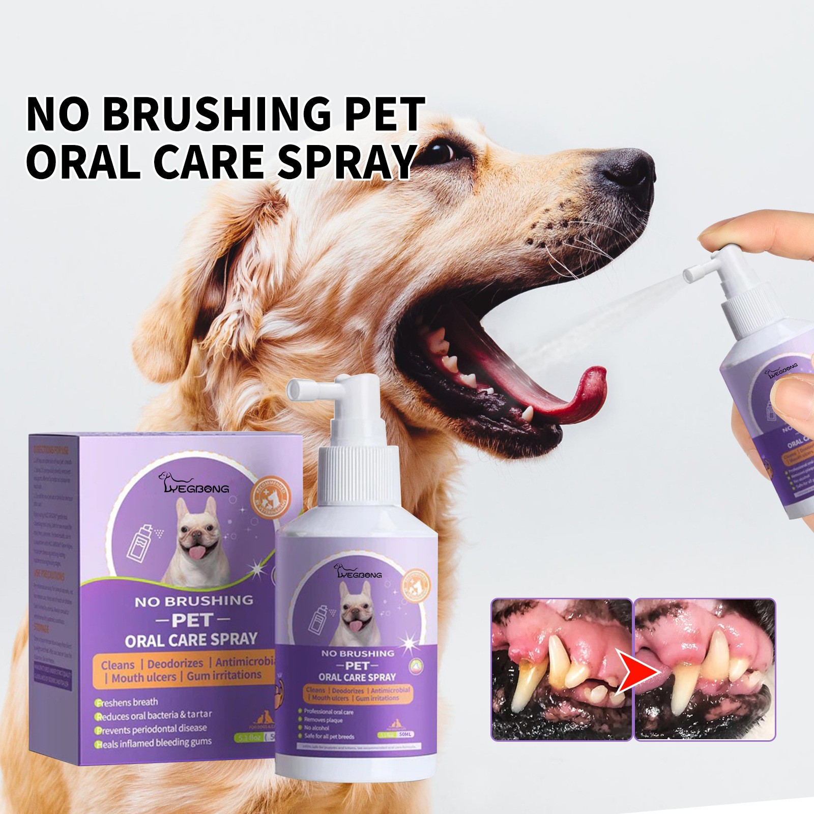 Teeth Cleaning Spray for Dogs & Cats