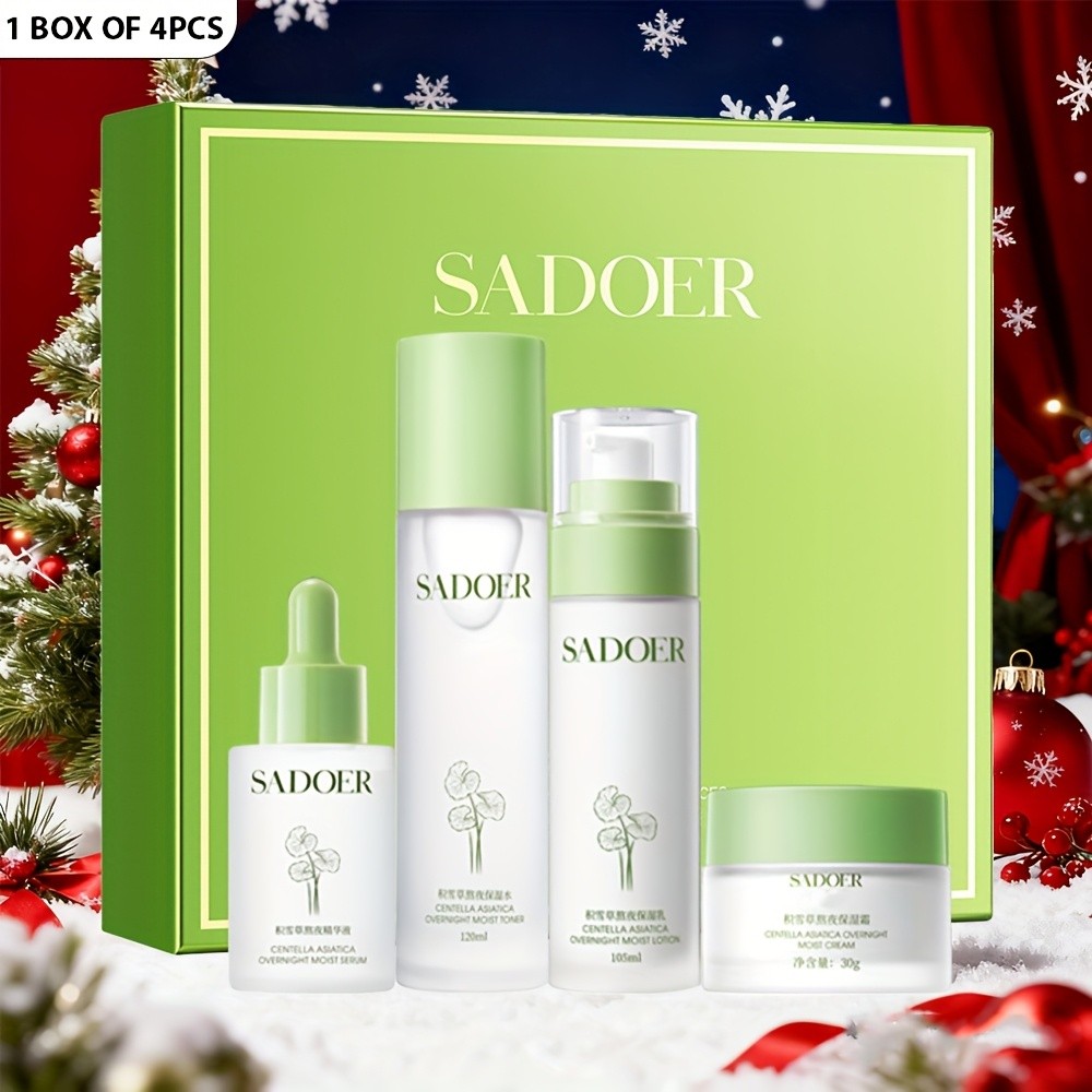 Sadoer Centella Asiatica Overnight Moisture Set  Complete Skincare for Hydration and Repair