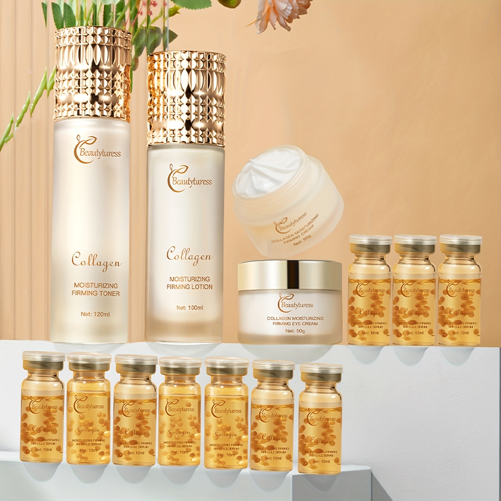 Beautyfiness Collagen Moisturizing & Firming Skincare Set Complete Hydration and Anti-Aging Care