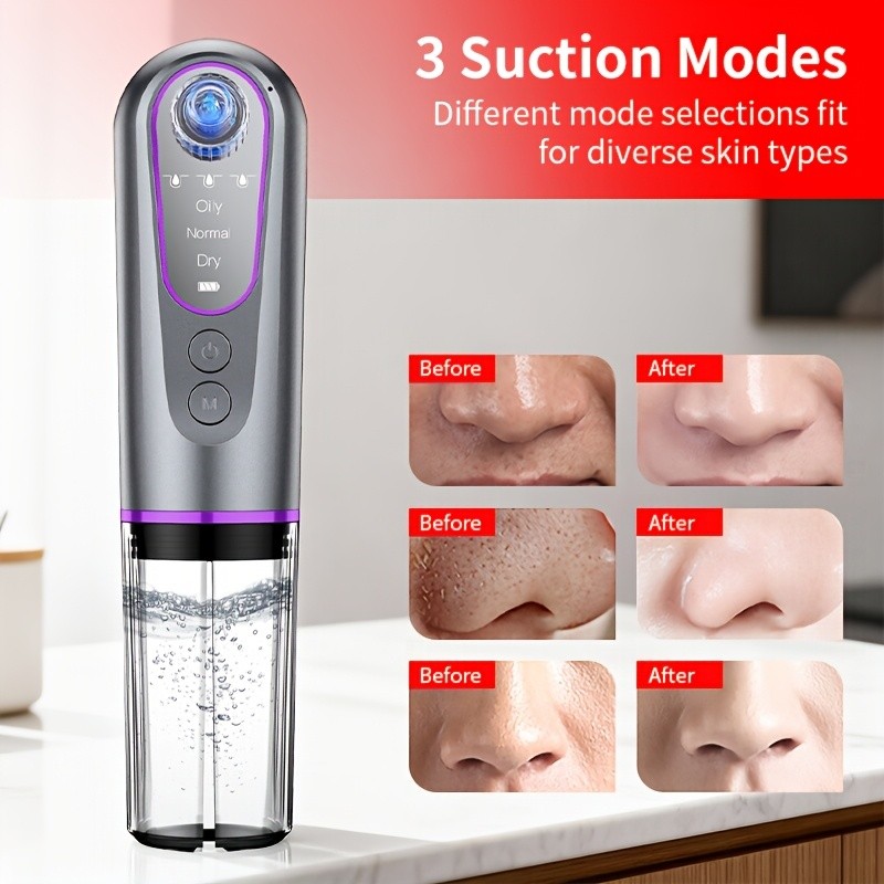 3-Suction Modes Blackhead Remover  Deep Pore Cleaning and Skin Refining