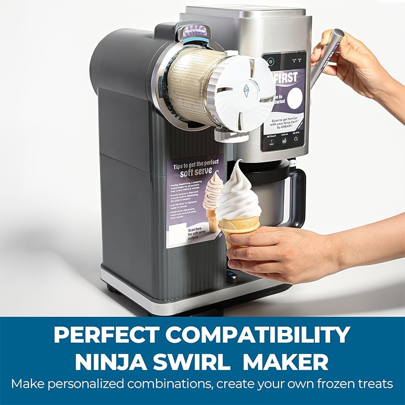Soft Serve Swirl Maker  Perfect Compatibility with Ninja Creami & Ninja Swirl Machines