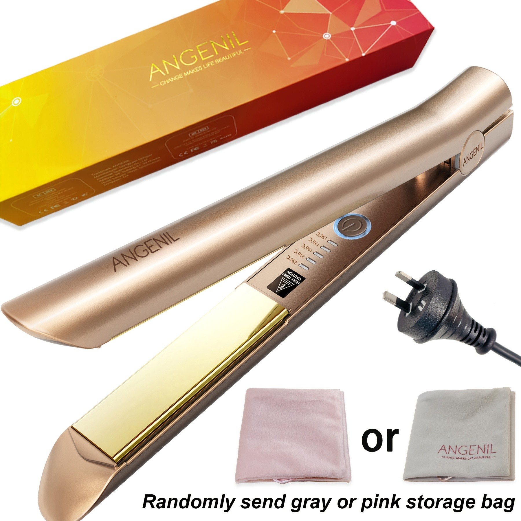 ANGENIL Professional Hair Straightener Precision Styling with Advanced Heat Control