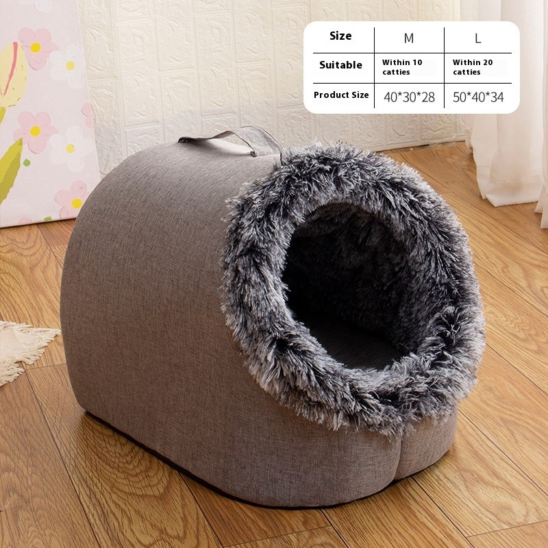 Winter Warm Pet Cave Bed