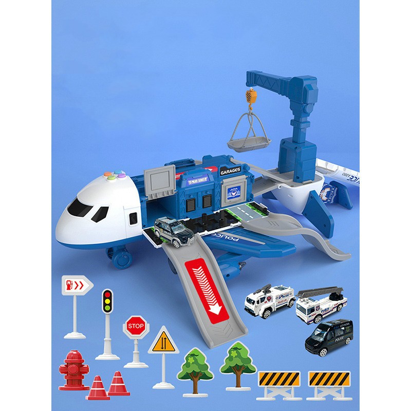Transformable Airplane Transport Playset for Kids