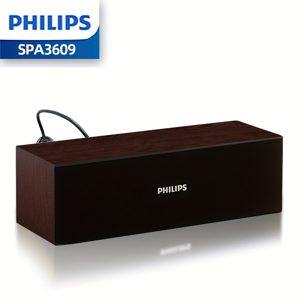 Philips SPA3609 Classic Wood Wireless Speaker  Pure, Enjoyable Sound with Timeless Wooden Design