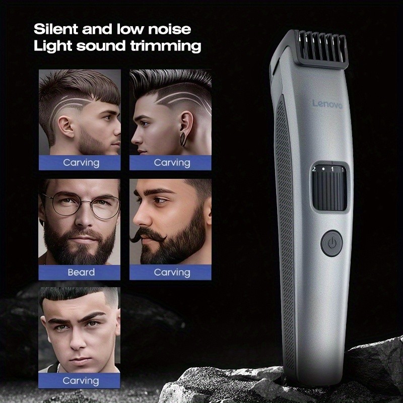 Lenovo Hair Trimmer & Beard Grooming Tool  Silent, Low-Noise Precision Trimming for Modern Grooming