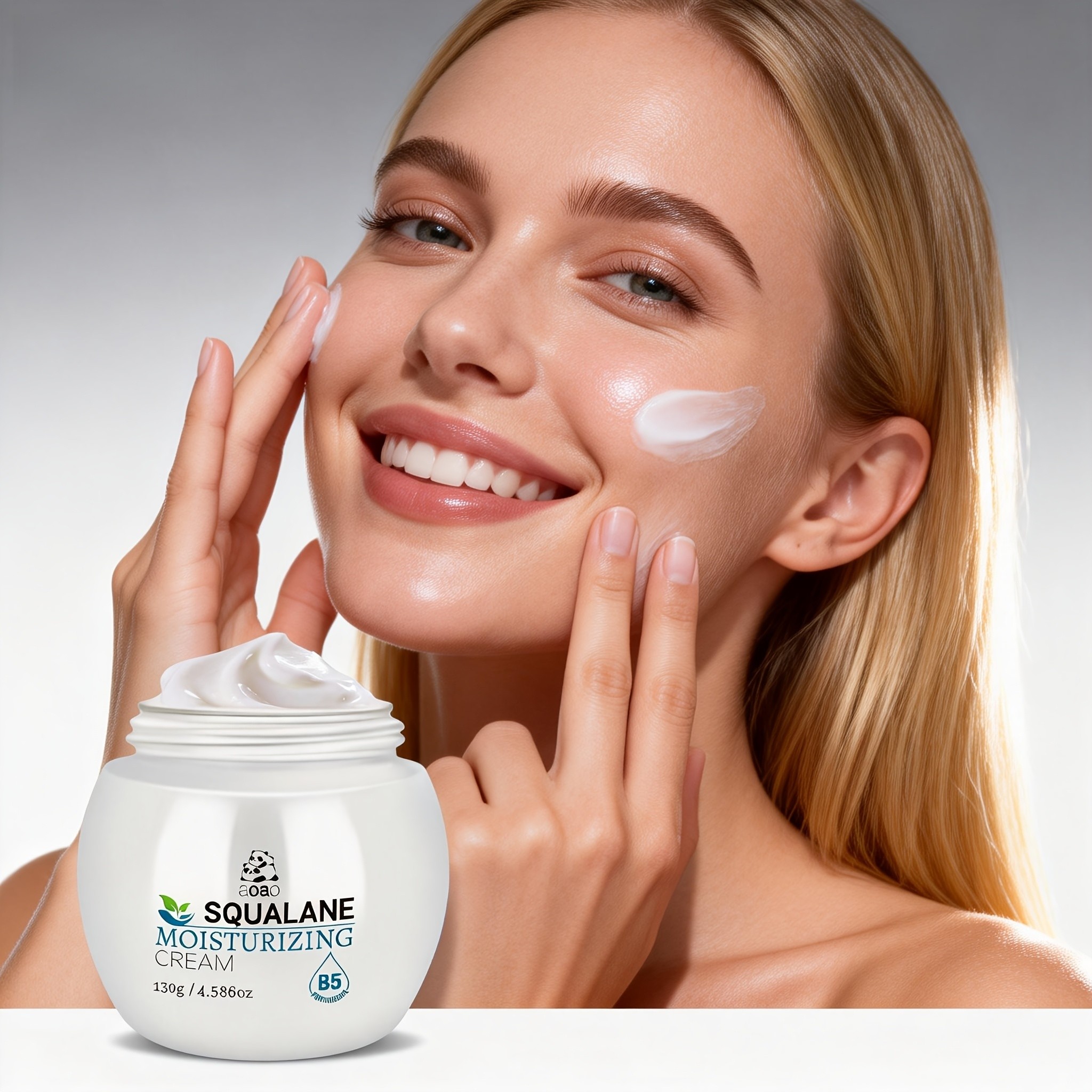 3 pcs aoao Squalane Moisturizing Cream with Vitamin B5  Deep Hydration & Skin Barrier Support