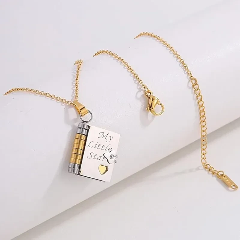 My Daughter Little Star Book Necklace