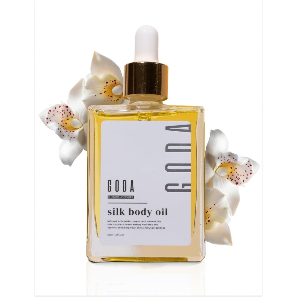 3 pcs GODA Silk Body Oil (50mL)  Luxurious Hydration, Silky Glow & Soft-Skin Finish