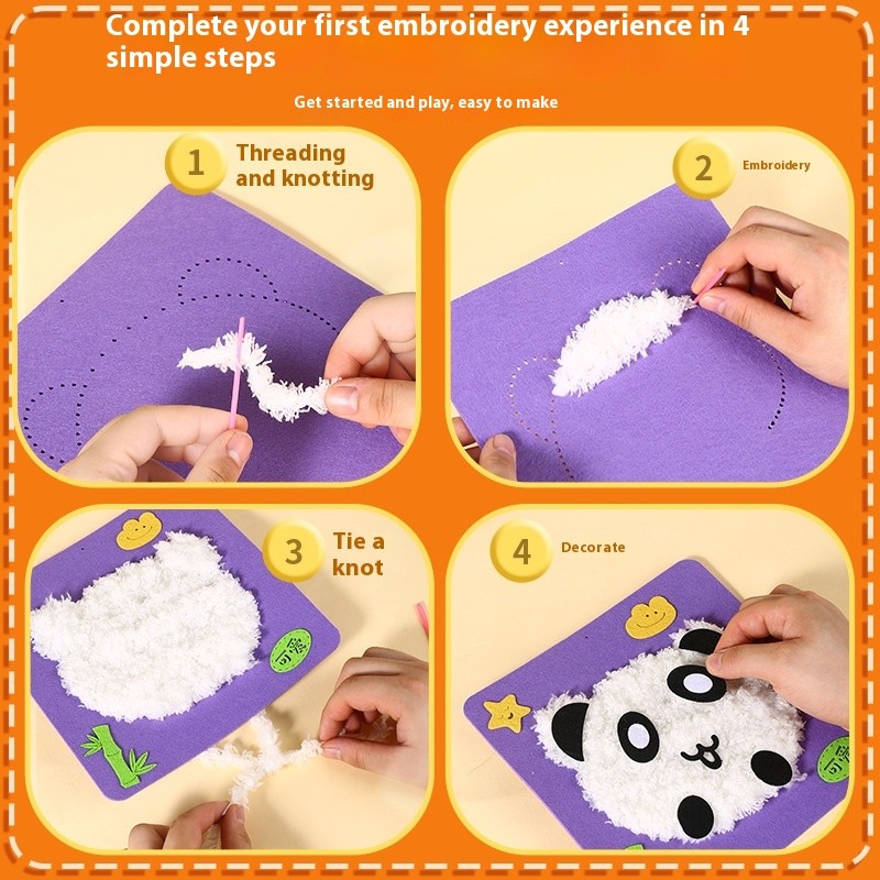 DIY Embroidery Doll Set