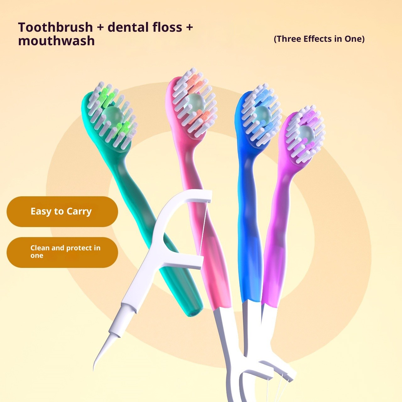 5 in 1 Disposable Mini Toothbrushes