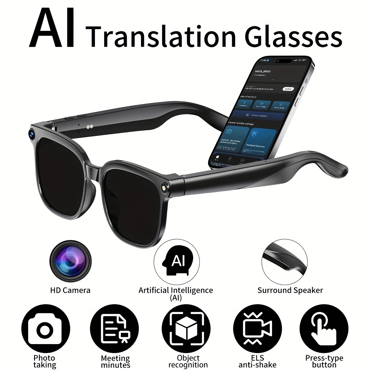 PEJE AI Smart Glasses: Real-Time Translation, Object Recognition, and Open-Ear Audio