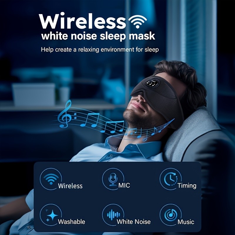Wireless Sleep Headphones and Eye Mask Combo