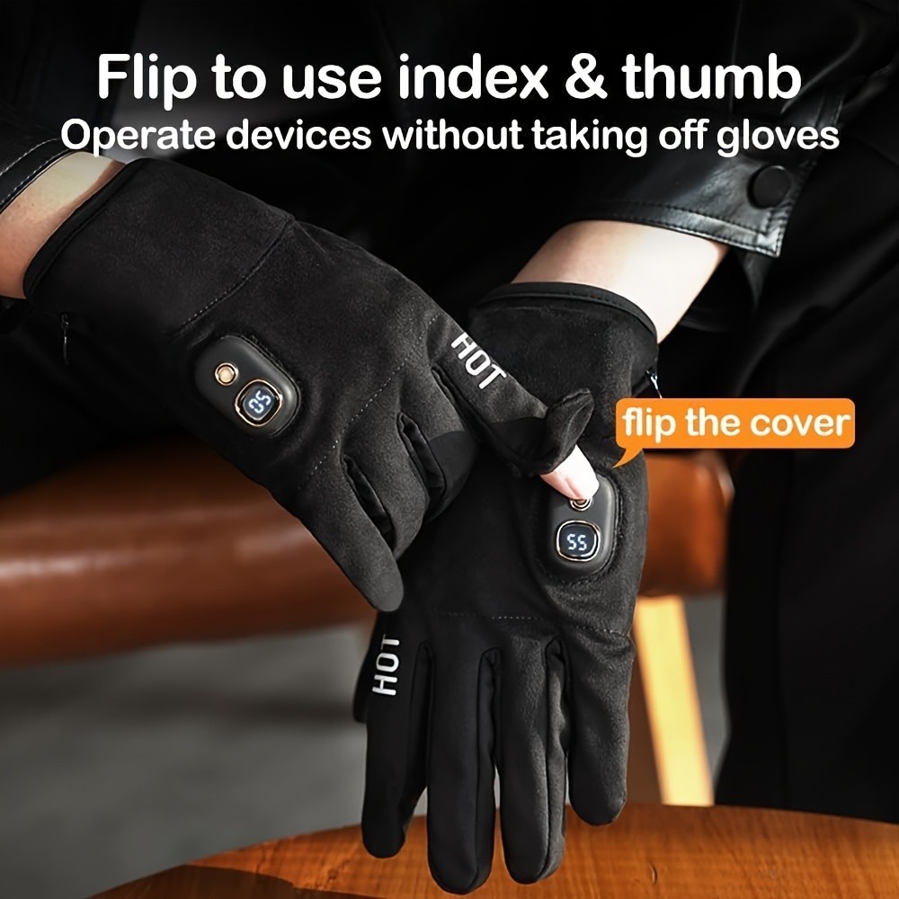 Unisex Heated Gloves: Adjustable Temperature, USB Rechargeable Warmth for NZ Winter Outdoor Life