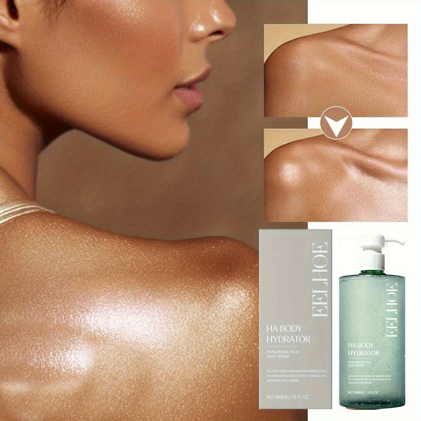 ELHOE HA Body Hydrator  Deep Hydration for Radiant, Glass-Like Skin