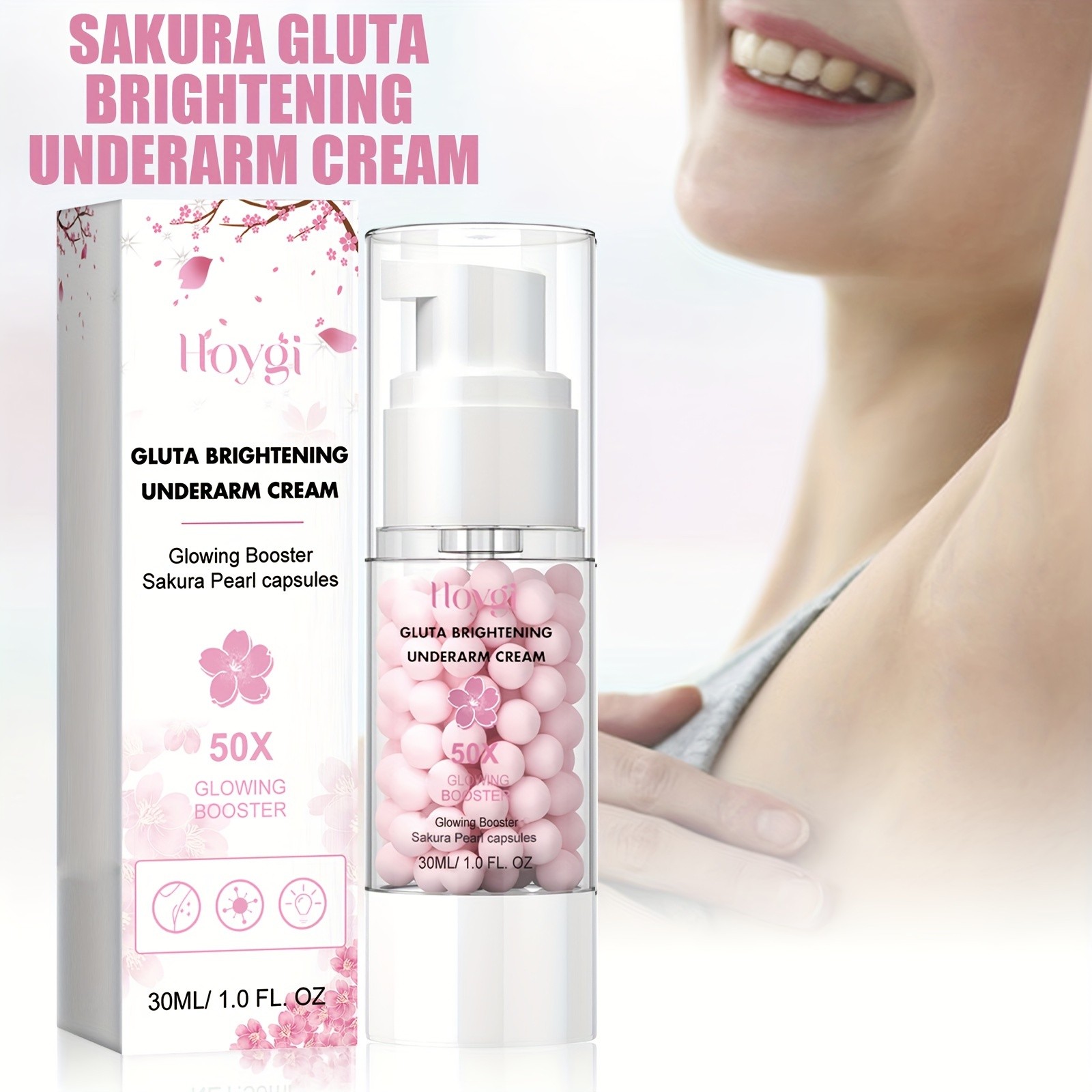 2 pcs Sakura Gluta Brightening Underarm Cream  Smooth, Even-Toned Confidence