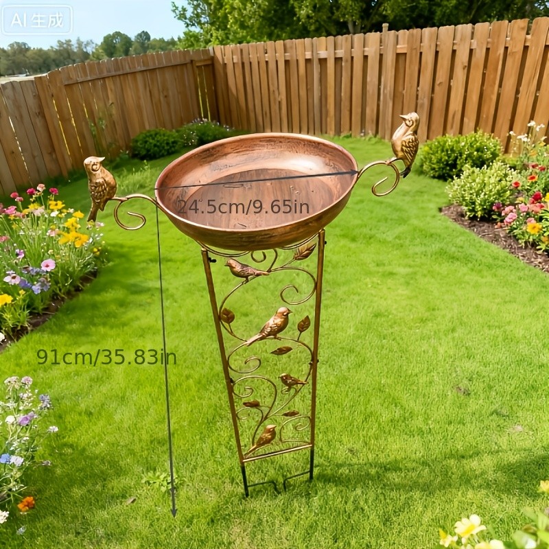 Outdoor Bird Bath with Flower Stand