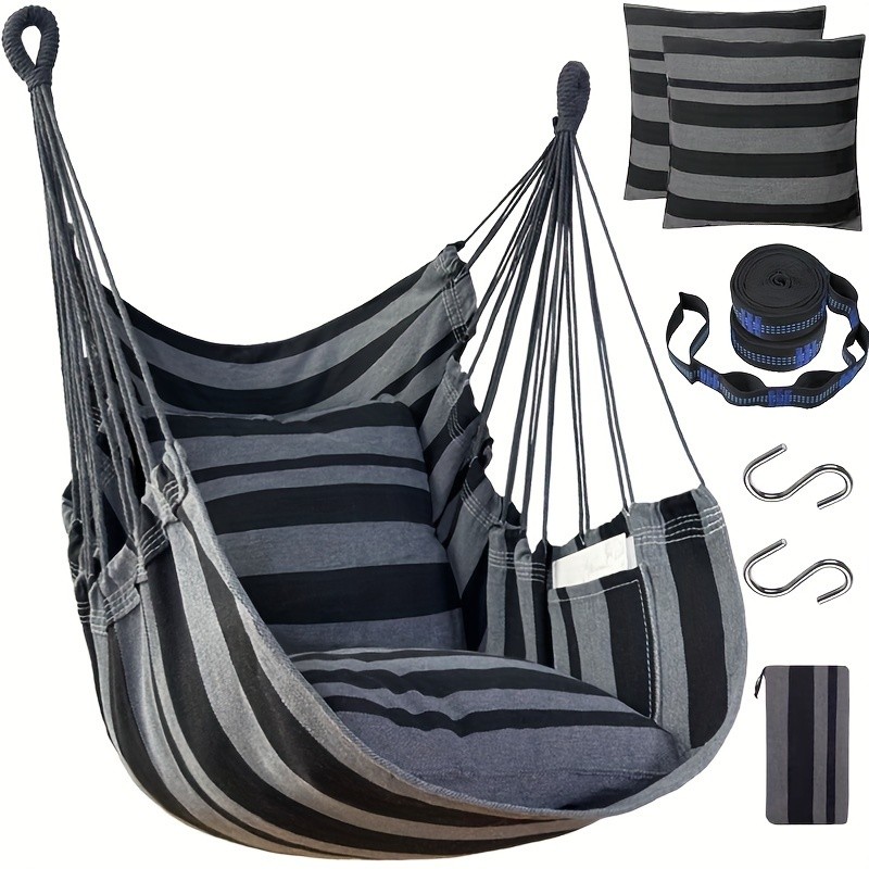Hammock Chair Set  Complete Comfort System with Premium Straps & Cushions