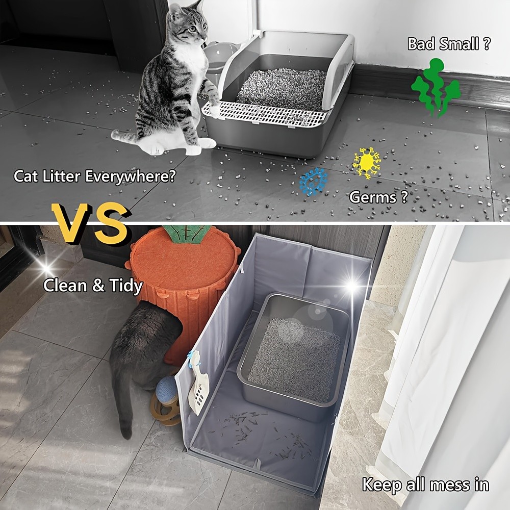 Cat Litter Box Fence  Anti-Dirty Cover for a Cleaner Home