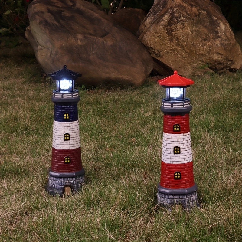 Solar Lighthouse  Illuminated Garden Beacon