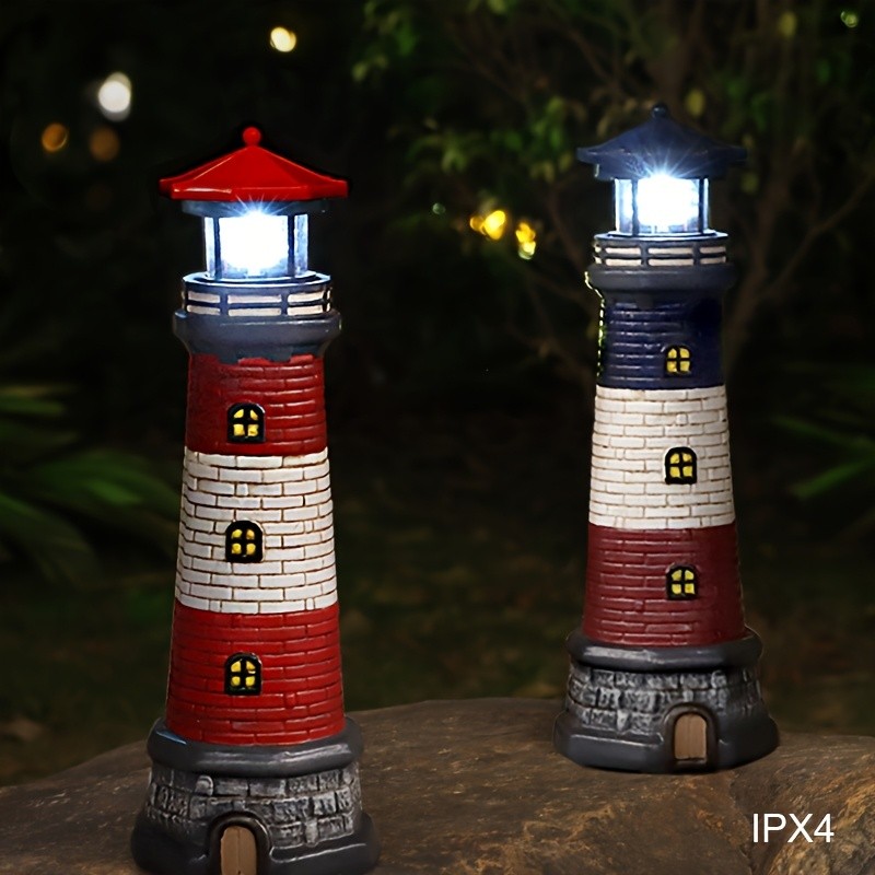 Solar Lighthouse  Illuminated Garden Beacon