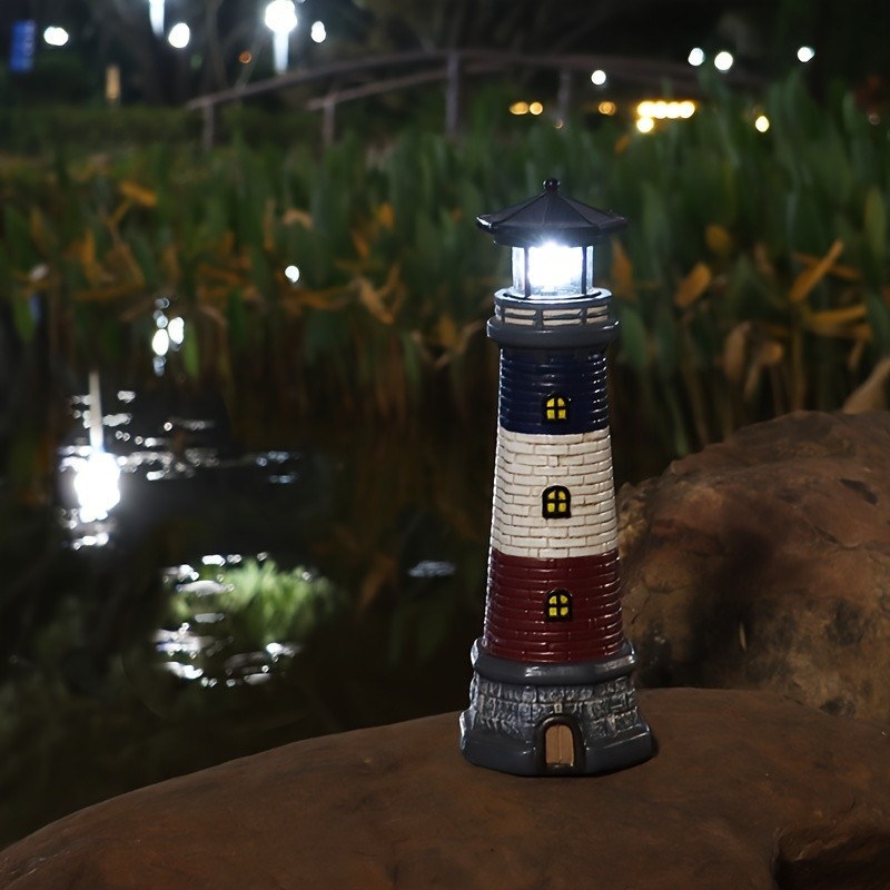 Solar Lighthouse  Illuminated Garden Beacon