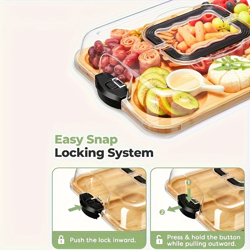 Cheese Tray with Transparent Acrylic Lid