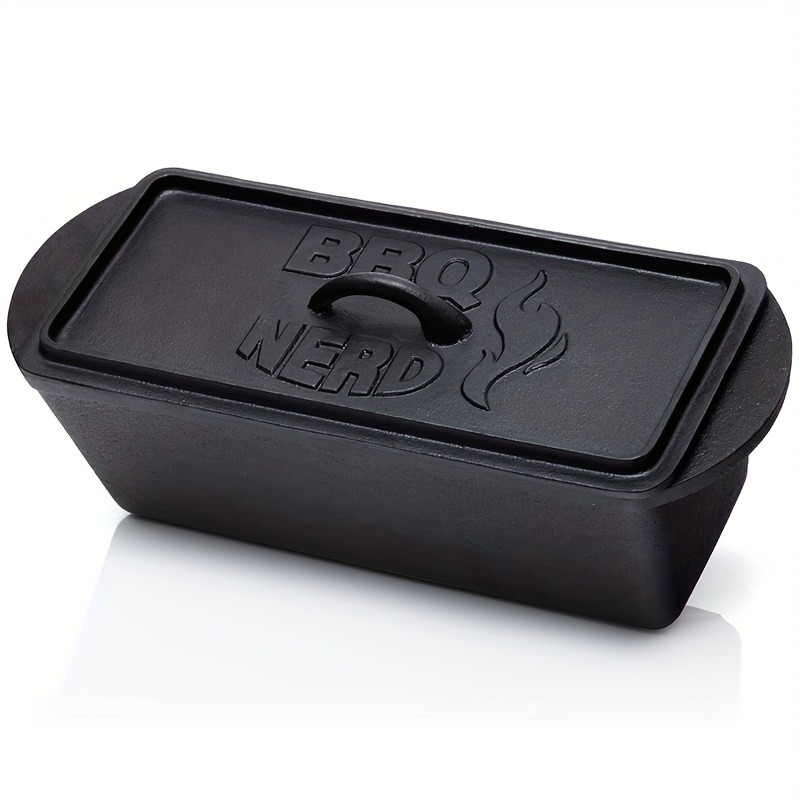 Loaf Pan with Lid  Cast Iron Bread Pan Toast Box Bakeware with Handles
