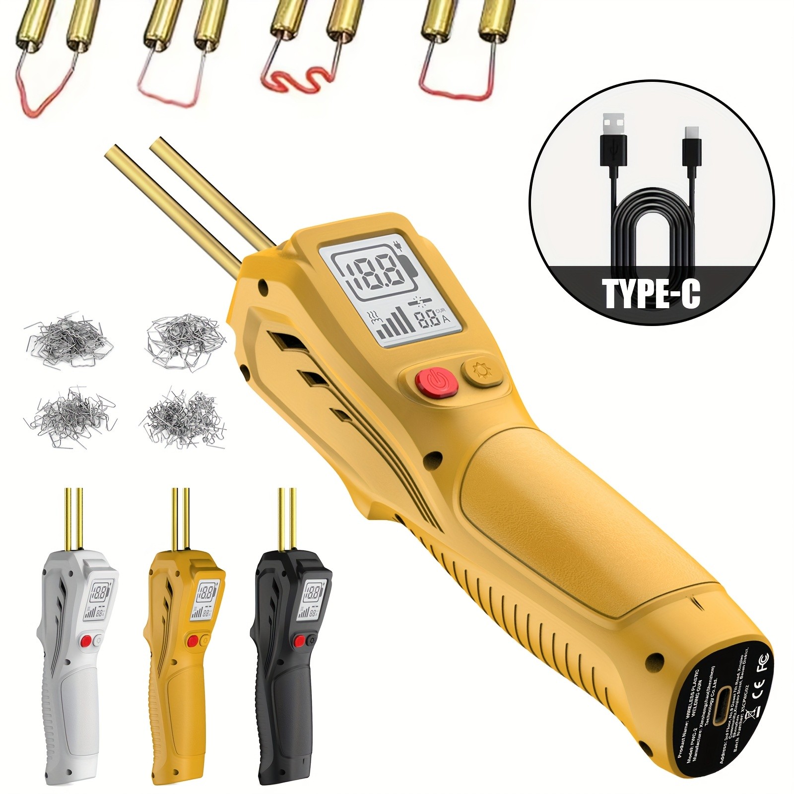 LCD Display Handheld Wireless Charging Plastic Welding Gun