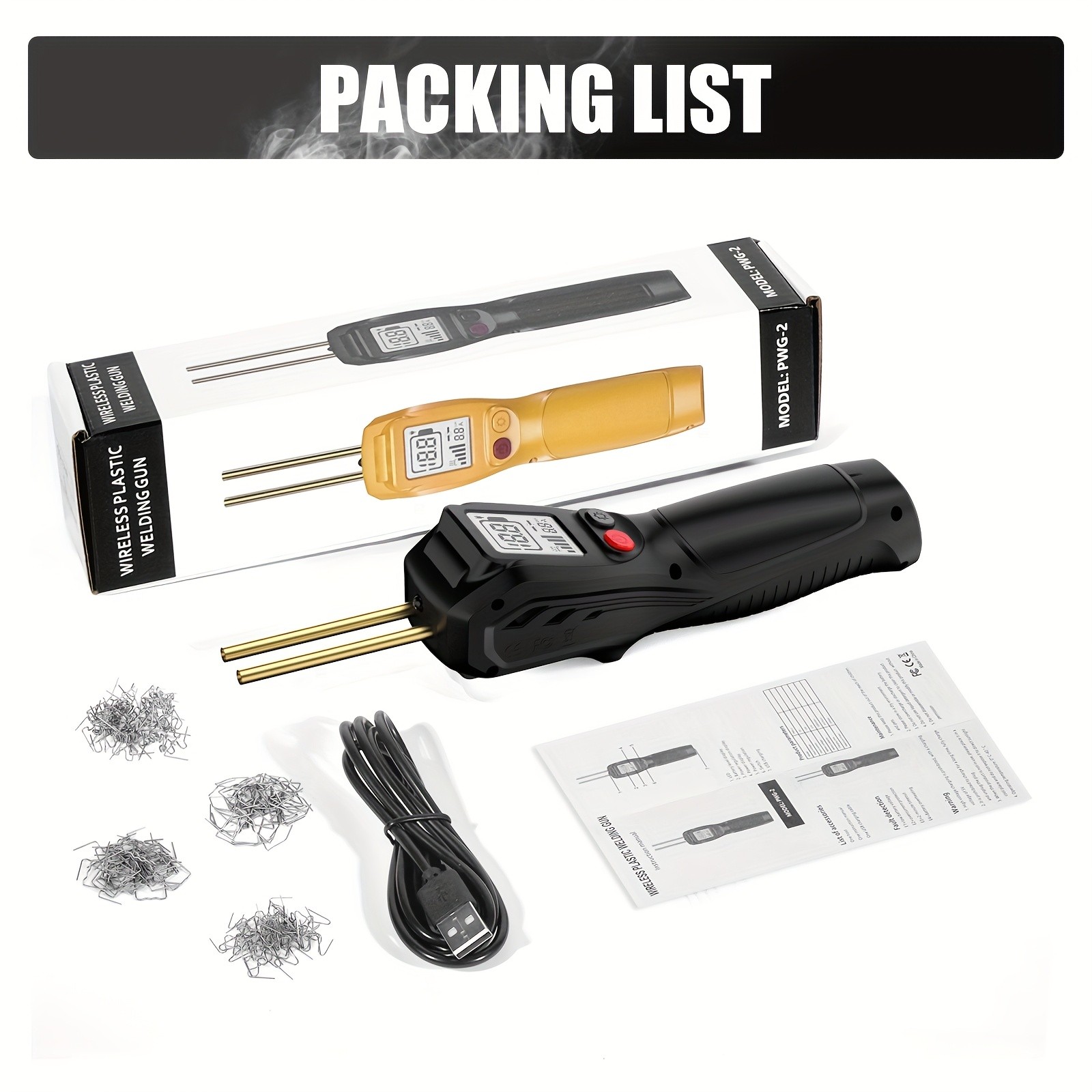 LCD Display Handheld Wireless Charging Plastic Welding Gun