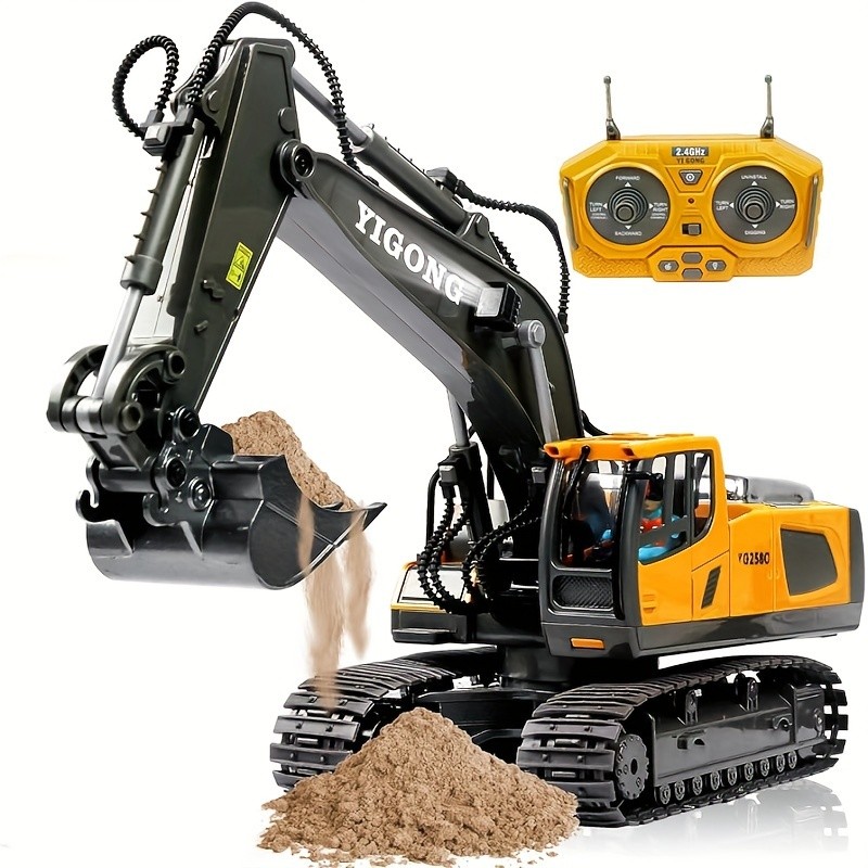Boys' Remote-Controlled Excavator Toy Big Build Fun. Real Construction Action.
