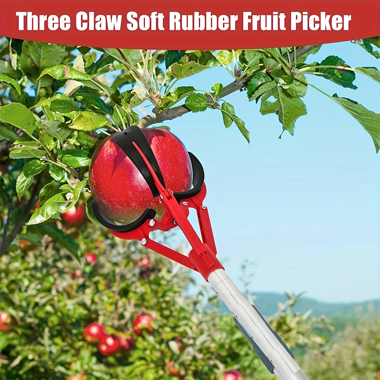 Tall Fruit Picker with Basket and Support Frame  Universal Type