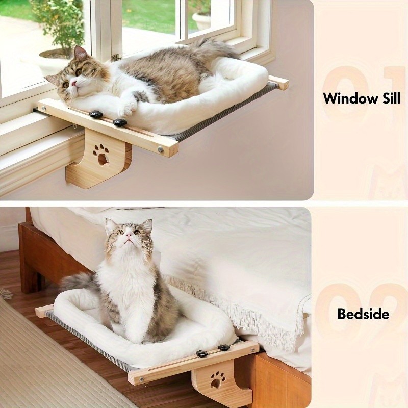 Adjustable Indoor Cat Hammock  Cat Window Perch
