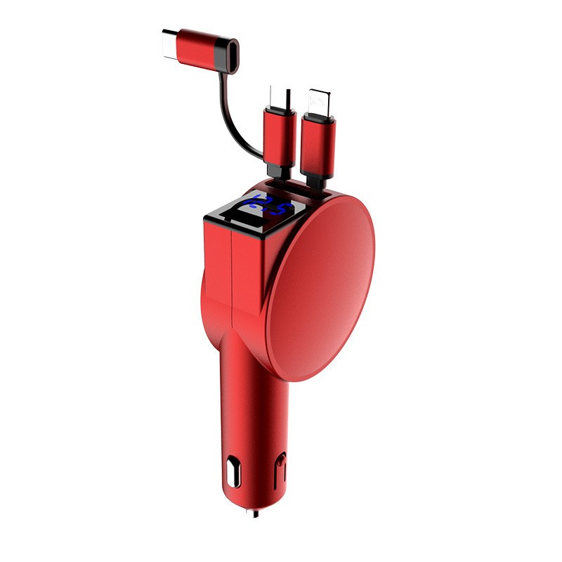 3-in-1 Retractable Fast Charging Car Adapter