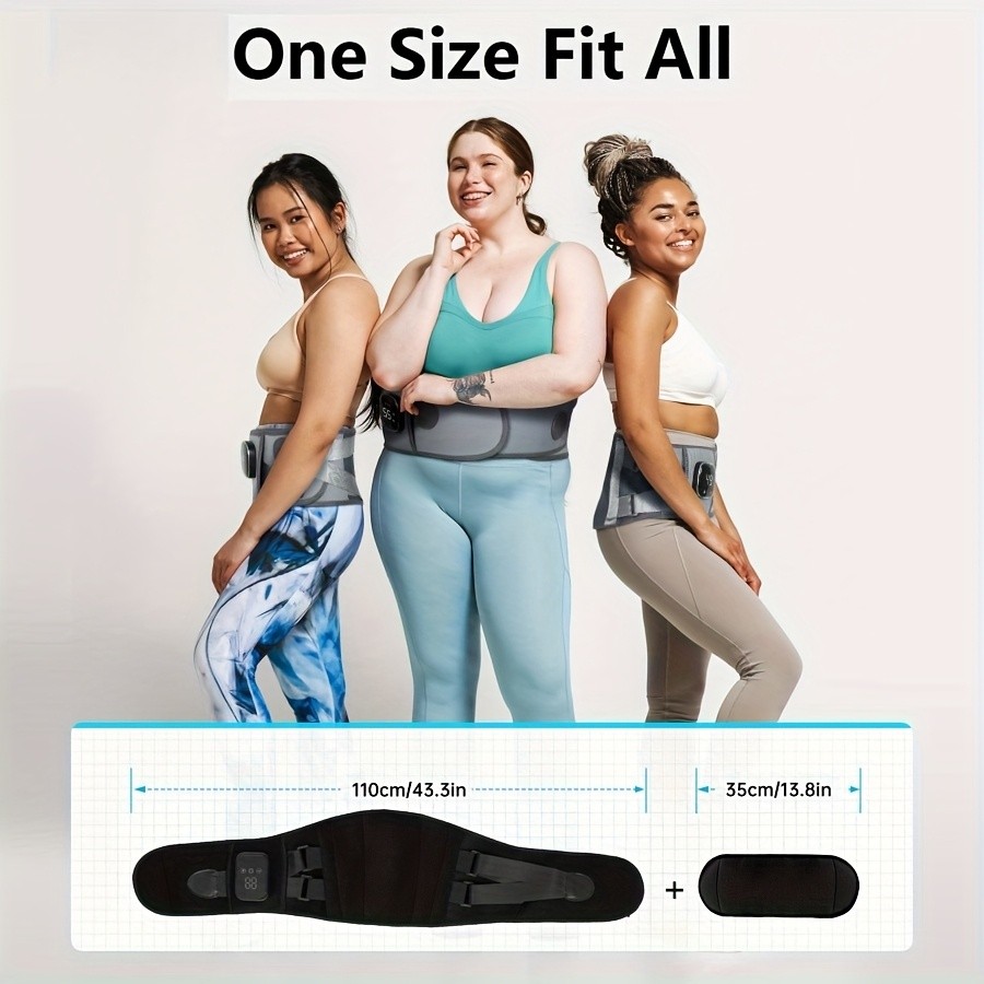 Cordless Heated Massage Waist Belt with Lumbar Support