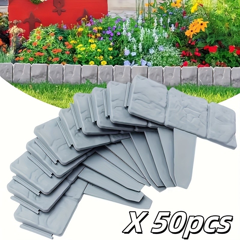 50pcs Plastic Garden Fence Panels