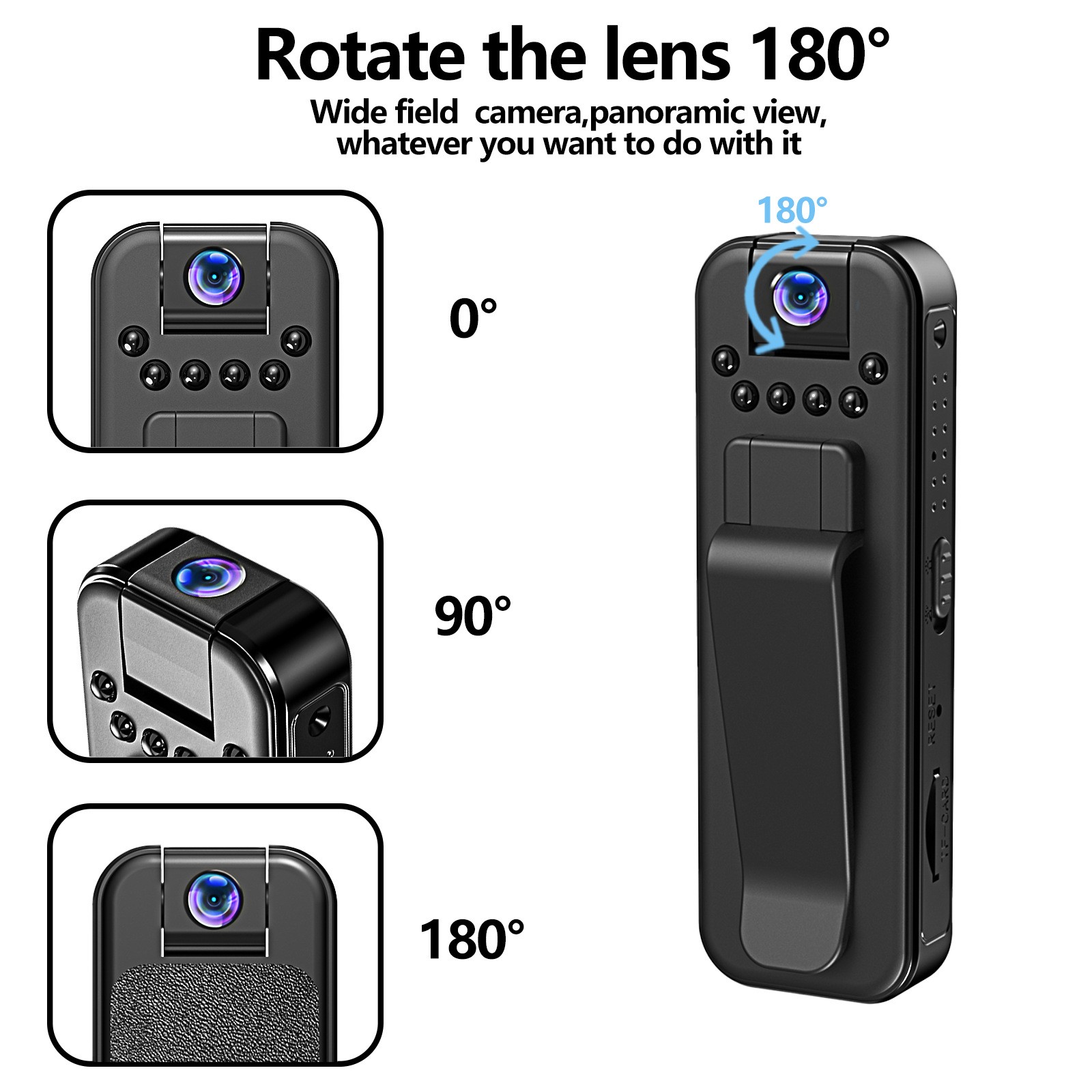 HD 1080P Rechargeable Mini Body Camera With Night Vison&Rotating Lens