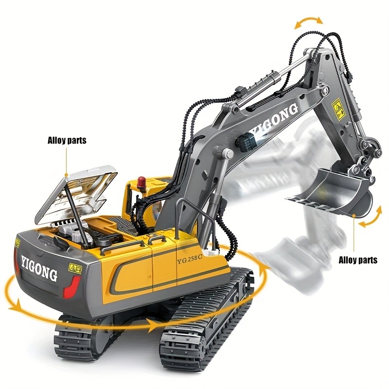 Gift Toy Car Featuring a 2.4G Remote Control Excavator